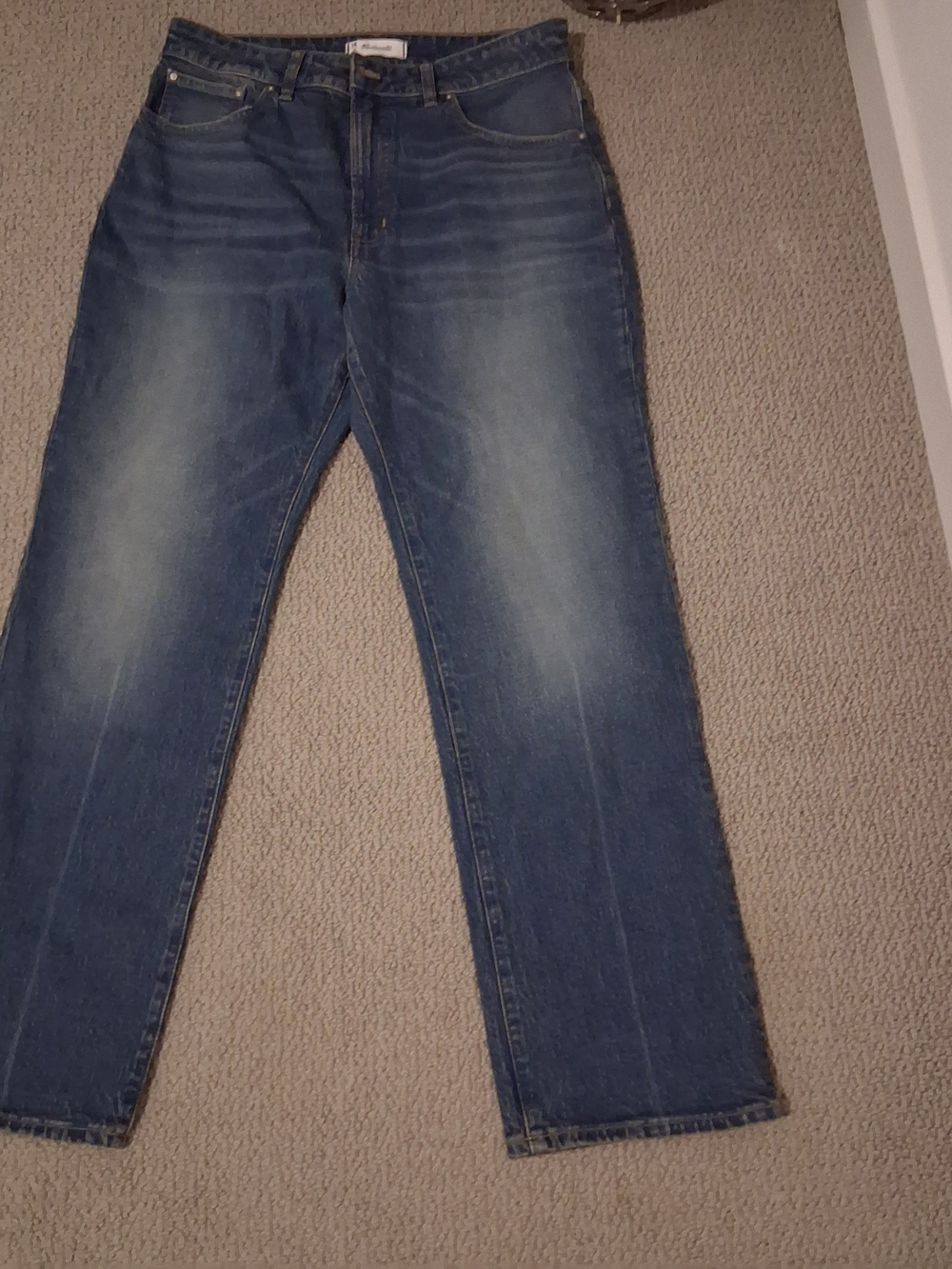 Madewell Women's Blue Straight-Leg Jeans